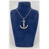 Image 1 : Sterling Silver Anchor Necklace