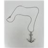 Image 2 : Sterling Silver Anchor Necklace