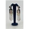 Image 1 : Navajo Sterling Mother Of Pearl Dangle Earrings