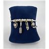 Image 1 : Sterling Silver Cuff Bracelet With 4 Charms