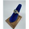 Image 2 : 10K Gold Blue Spinel Ring