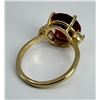 Image 8 : 14K Gold Synthetic Ruby Diamond Ring