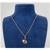 Image 1 : 10K Gold Hummingbird Necklace