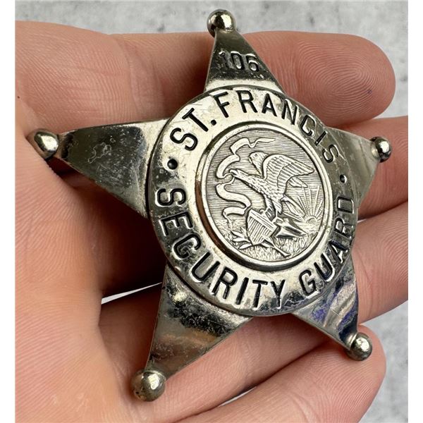 University Of St Francis Security Guard badge