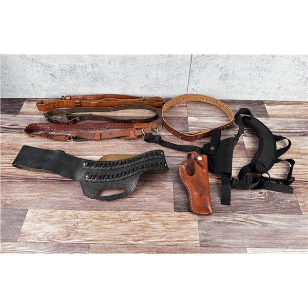 Collection of Holsters and Rifle Slings
