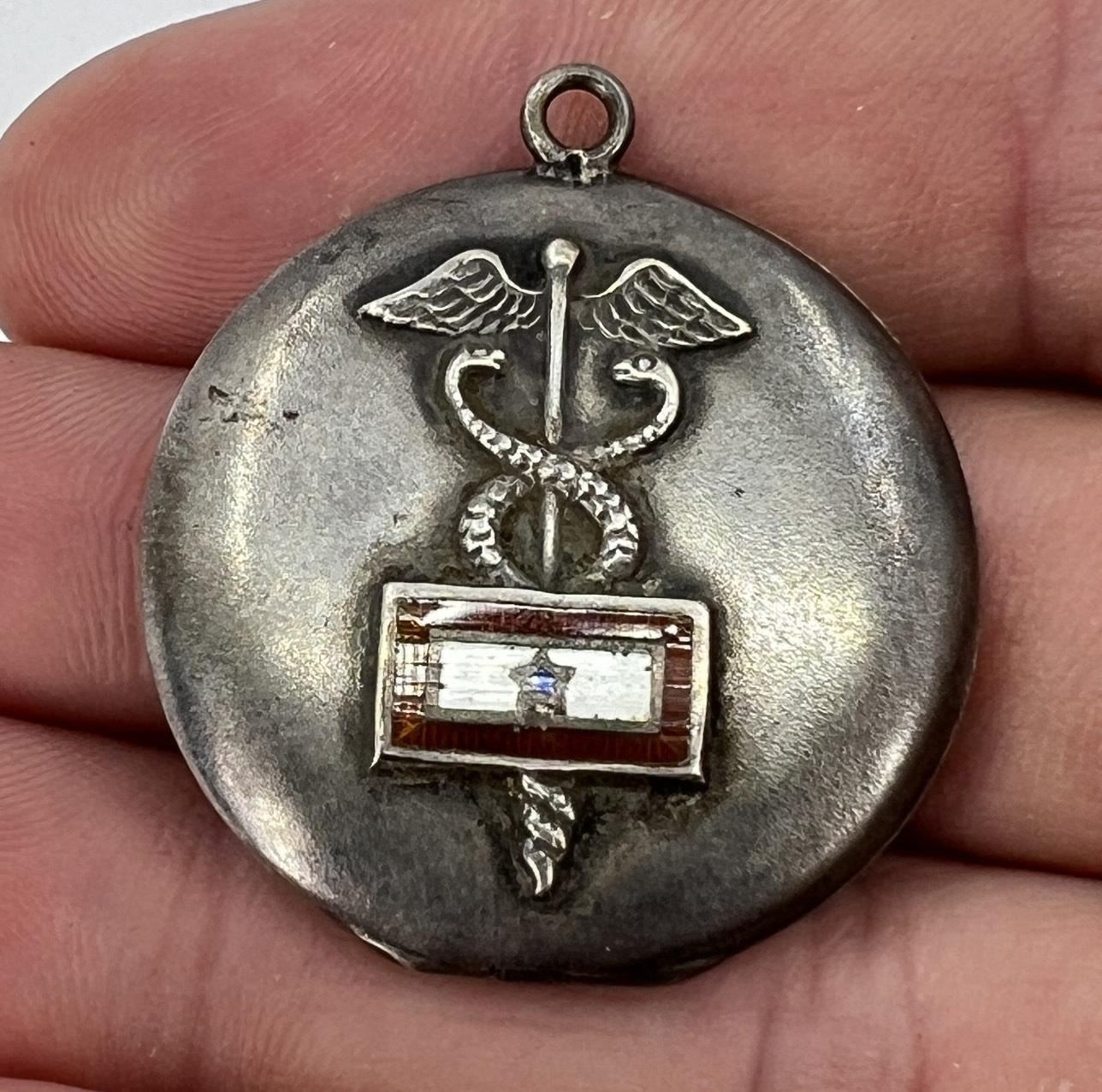 WW2 Son in Service Army Medic Sterling Locket