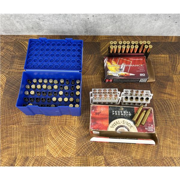 .338 Win Mag Rifle Ammo and Brass