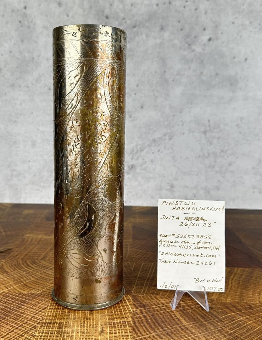 Russo Polish War 75mm Trench Art Shell