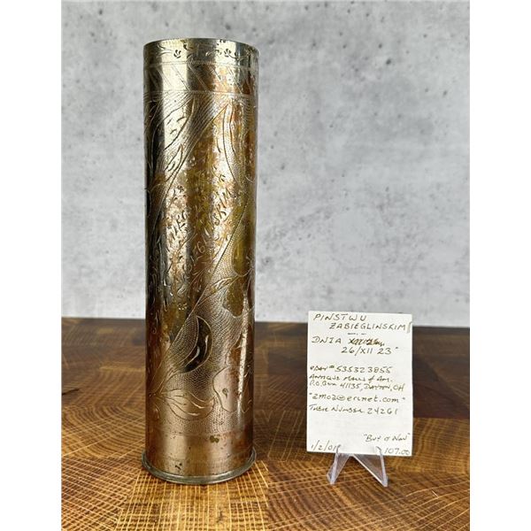 Russo Polish War 75mm Trench Art Shell