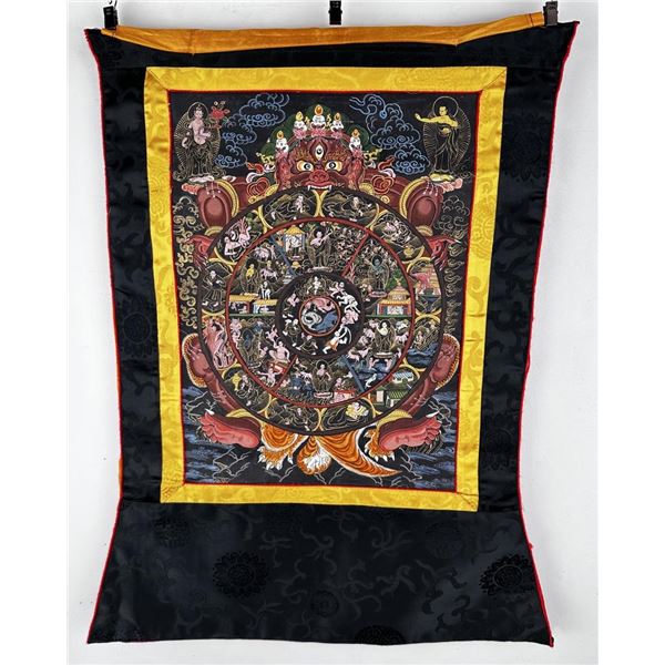 Tibetan Wheel of Life Thangka