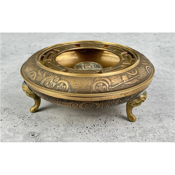 Bronze Chinese Incense Censer Dish