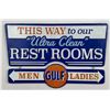 Image 1 : This Way to Clean Restrooms Gulf Oil Sign