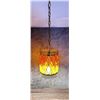 Image 2 : Mid Century Diamond Lucite Swag Lamp