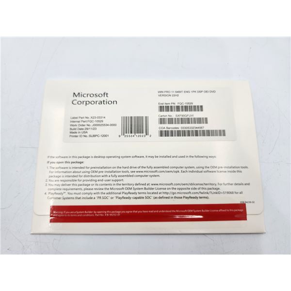 Brand New Windows 11 Pro DVD with Activation