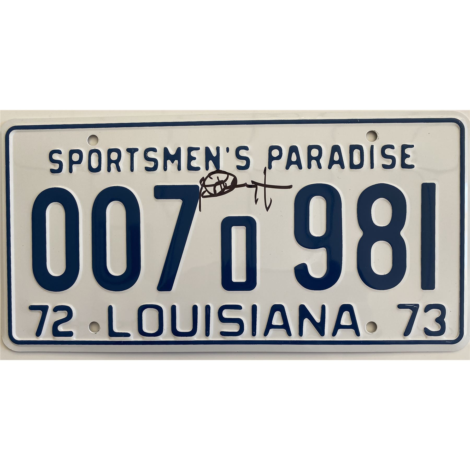 Jaws Richard Dreyfuss signed license plate