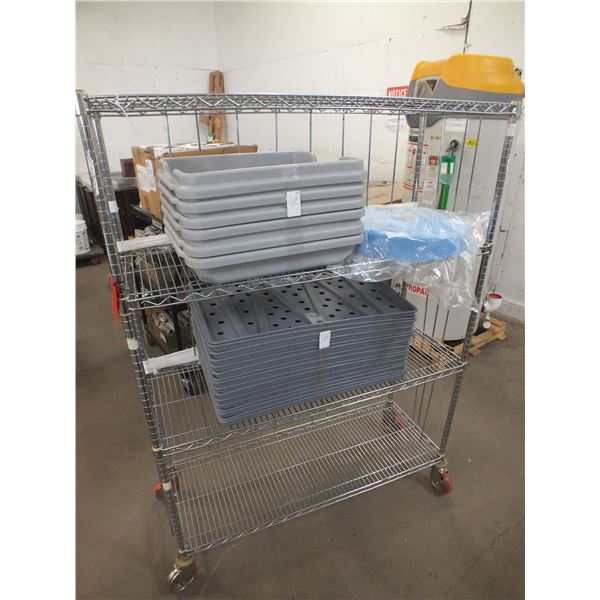 Stainless Steel Storage Rack On Wheels
