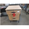Image 1 : 3 Drawer Wooden Storage Cabinet On Wheels