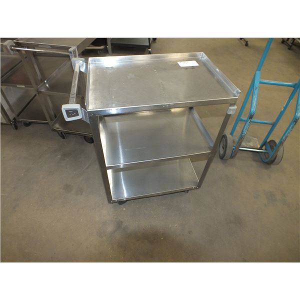 Stainless Steel Catering Cart On Wheels, 27"l 16"w 32 1/2"h...used