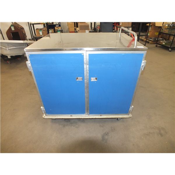 2 Door Stainless Steel Storage Cabinet On Wheels