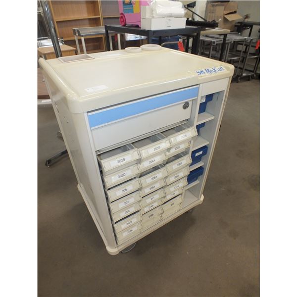 Medical Storage Cart On Wheels