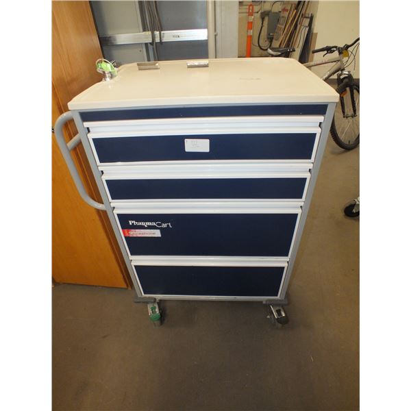 4 Drawer Storage Cart w/ Key