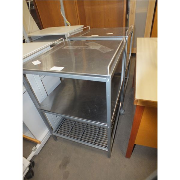 2 Small Stainless Steel Tables