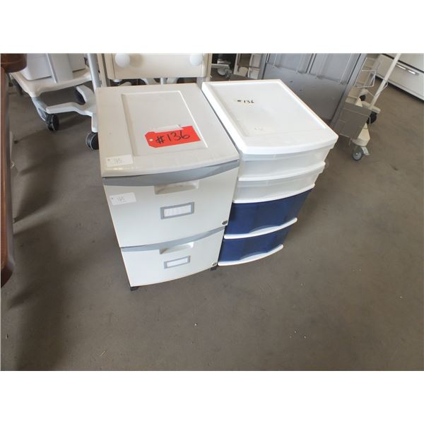 2 Plastic Storage Cabinets