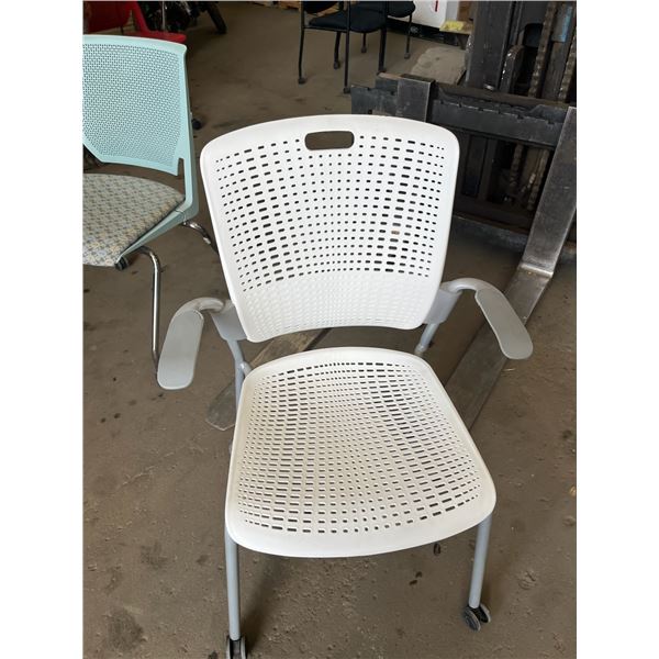 White Chair On Wheels