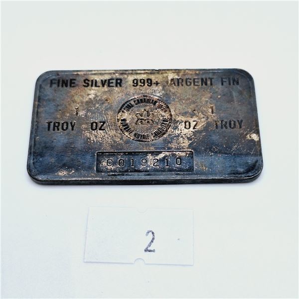 Royal Canadian Mint 1 Troy Ounce Silver Bar
