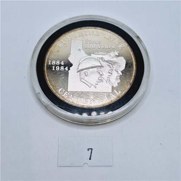 Sunshine Mining Centennial One Troy Ounce Silver Coin
