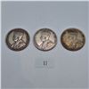 Image 2 : 1917-1919 Newfoundland Fifty Cent Coin Set of 3 - George V