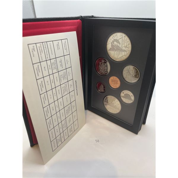 1986 Canadian Proof Set 23.33g 50% Silver