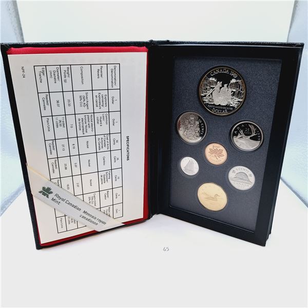 1989 Canadian Double Dollar Proof Set 23.3g 50% Silver