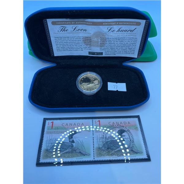 Canada Post 1998 Loonie and Stamp Set