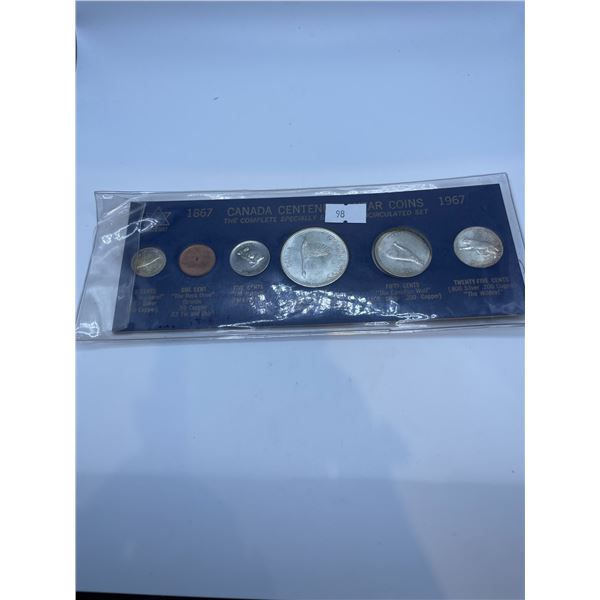 1967 Canadian Coin Set 43.1g 80% Silver