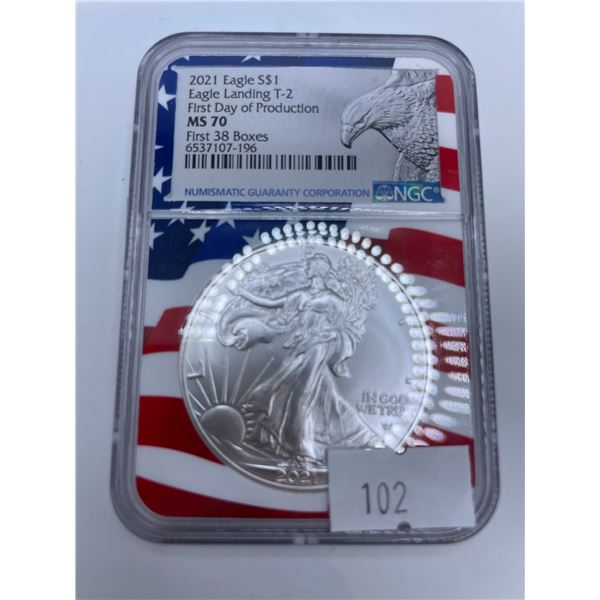 NGC MS70 Slabbed 1oz Fine Silver Walking Liberty (2021)
