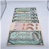 Image 1 : Canadian One and Two Dollar Bills $10 Face Value