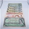 Image 1 : Canadian One and Two Dollar Bills $10 Face Value