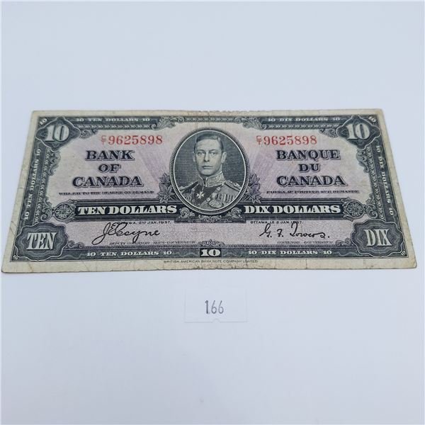 1937 Ten Dollar Canadian Banknote