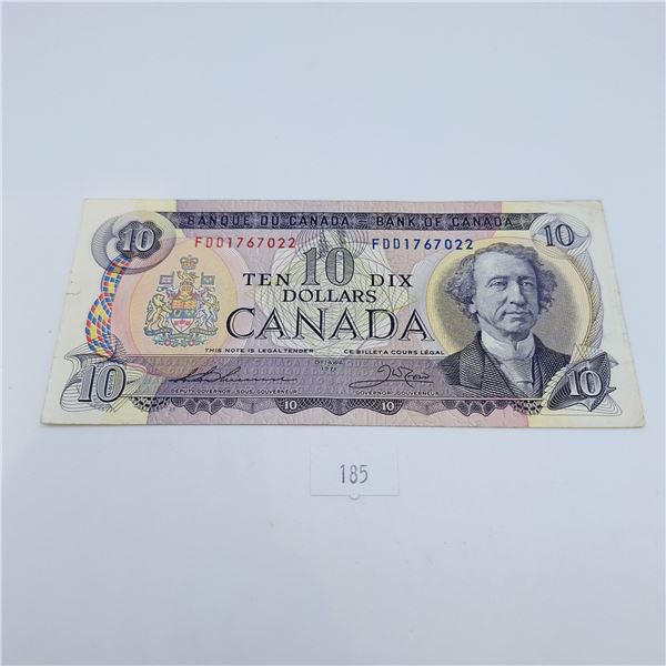 1971 Ten Dollar Canadian Banknote