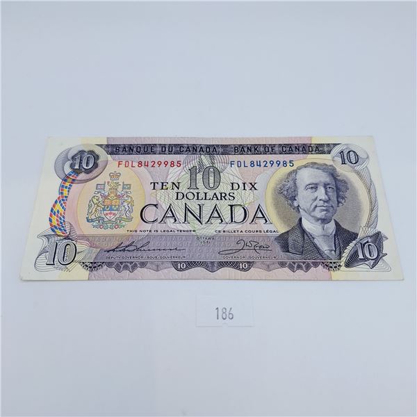 1971 Ten Dollar Canadian Banknote