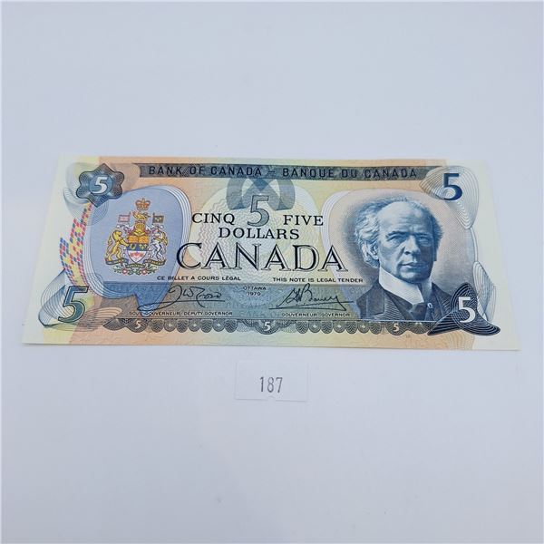 1979 Five Dollar Canadian Banknote