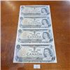 Image 1 : 1973 Uncut Sheet of 4 $1 Canadian Banknotes