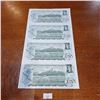 Image 2 : 1973 Uncut Sheet of 4 $1 Canadian Banknotes