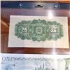 Image 4 : Framed Set of 3 25 Cent, $1, $2 Canadian Banknotes