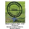 Image 1 : Metal Longhorn Sign - 5’x5’