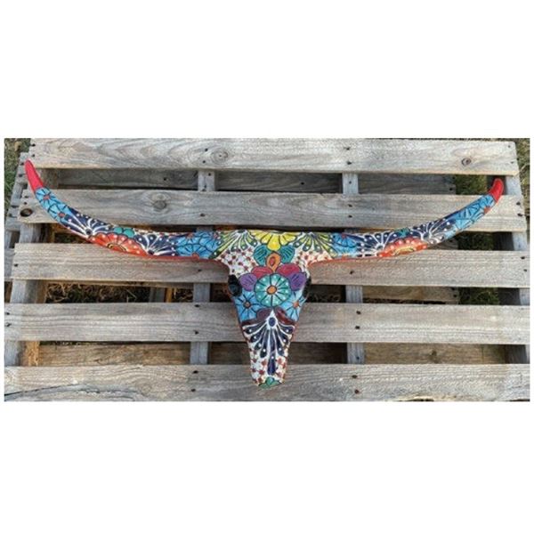 Talavera Skull -- 40 inch tip-to-tip