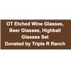 Image 1 : OT Etched Wine Glasses, Beer Glasses, Highball Glasses Set
