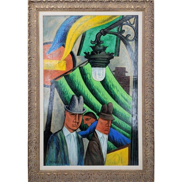 New York / Florida Artist Bruce Gregory 1917-2002 Figural Painting Signed Estate Fresh