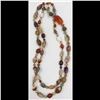 Image 2 : Set Of 3 Large Carved And Polished Precious Stone Beaded Necklaces